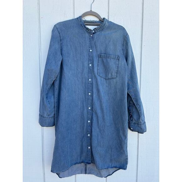 Cheap‎ Monday Anti Denim Dress, Button Down, Back Cut Out, Sz 36 (4) - Picture 1 of 9